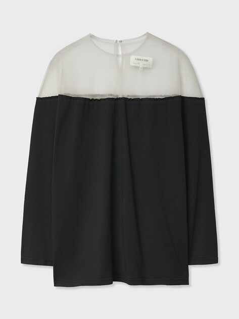 Женский лонгслив MM6 MAISON MARGIELA T-SHIRT, Артикул S62GD0213, черный | 4998740. Ракурс 6