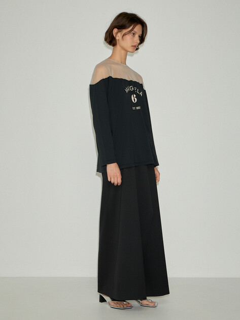 Женский лонгслив MM6 MAISON MARGIELA T-SHIRT, Артикул S62GD0213, черный | 4998740. Ракурс 2
