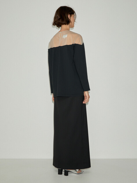 Женский лонгслив MM6 MAISON MARGIELA T-SHIRT, Артикул S62GD0213, черный | 4998740. Ракурс 3