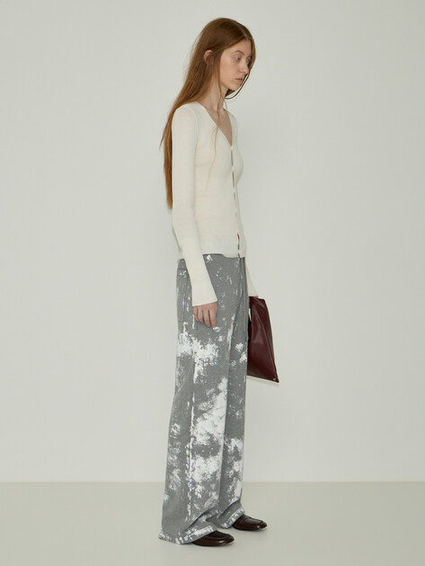 Женские прямые брюки  MM6 MAISON MARGIELA, Артикул S62KB0263, серый | 4998801. Ракурс 2