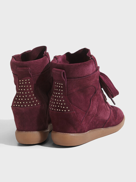 Женские кеды на танкетке BRONX jae-yy, Артикул 47671-C, бордовый | 5000583. Ракурс 5
