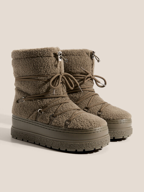 Женские угги TENDANCE, Артикул AX89606-1, хаки | 5000813. Ракурс 2