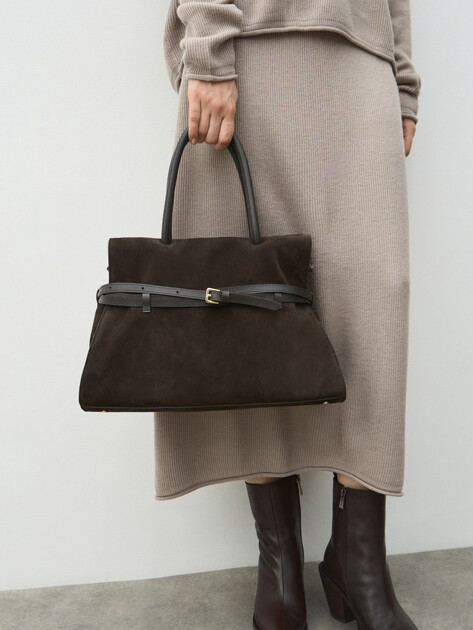 Женский тоут MAISON DAVID, Артикул NELLY, шоколадный | 5004511. Ракурс 5