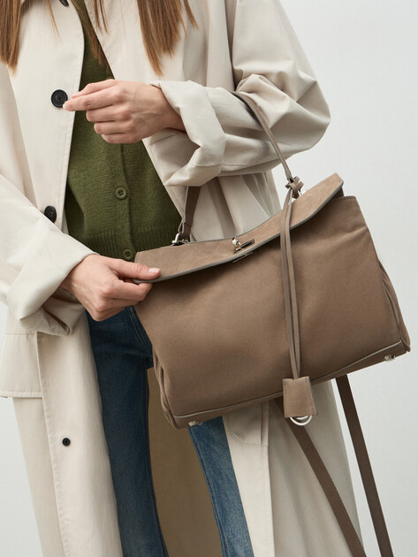 Женская сумка  MAISON DAVID, Артикул VERONICA MINI, серо-бежевый | 5005324. Ракурс 5