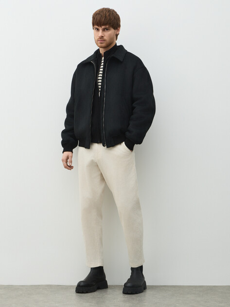 Мужская дубленка  MAISON DAVID, Артикул CONAN_SDF-WS, черный | 5005424. Ракурс 2