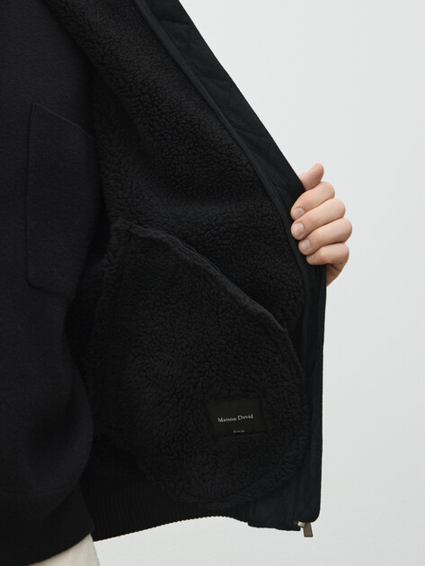 Мужская дубленка  MAISON DAVID, Артикул CONAN_SDF-WS, черный | 5005424. Ракурс 6