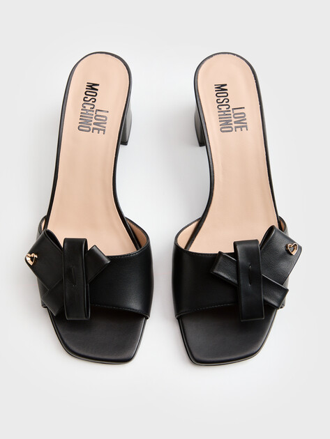 Женские мюли LOVE MOSCHINO LOVY BOW, Артикул JA28115G, черный | 5005944. Ракурс 4