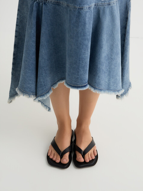 Женские вьетнамки MM6 MAISON MARGIELA, Артикул S66WP0119, черный | 5008809. Ракурс 6
