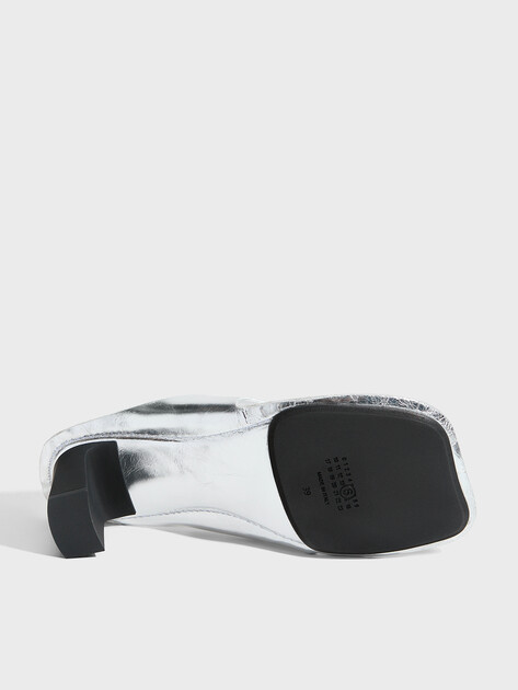 Женские мюли MM6 MAISON MARGIELA, Артикул S66WP0120, серебряный | 5008856. Ракурс 6