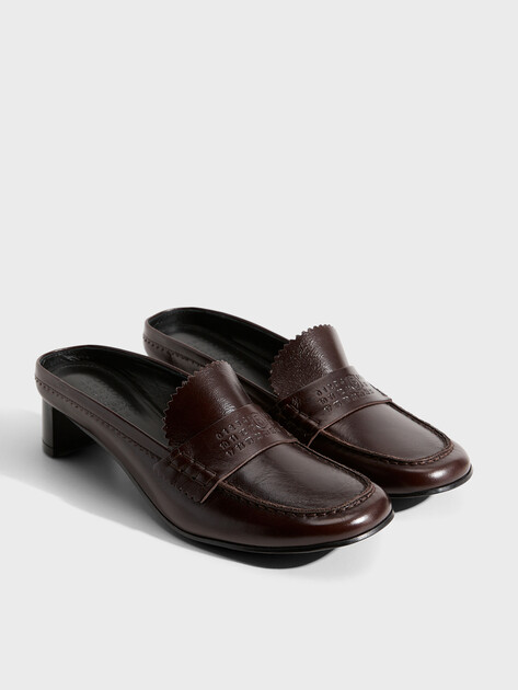 Женские мюли MM6 MAISON MARGIELA, Артикул S66WX0074, темно-коричневый | 5008858. Ракурс 2