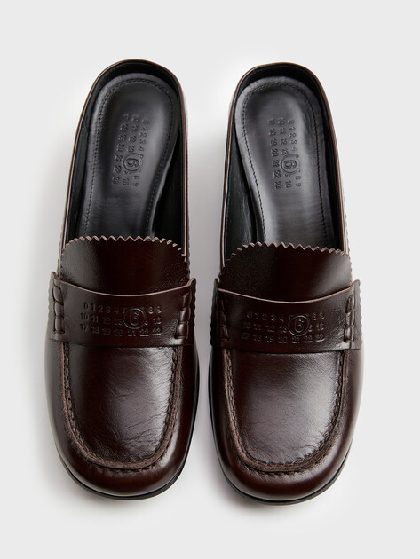 Женские мюли MM6 MAISON MARGIELA, Артикул S66WX0074, темно-коричневый | 5008858. Ракурс 4