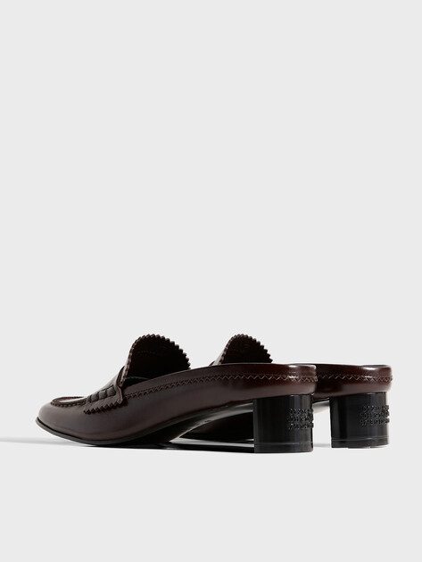 Женские мюли MM6 MAISON MARGIELA, Артикул S66WX0074, темно-коричневый | 5008858. Ракурс 5