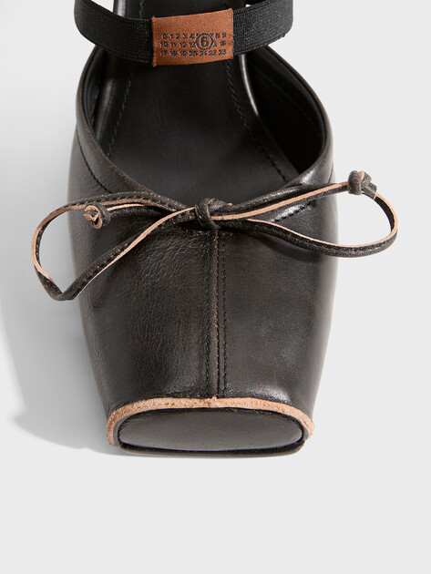 Женские мюли MM6 MAISON MARGIELA, Артикул S66WX0075, темно-коричневый | 5008978. Ракурс 3