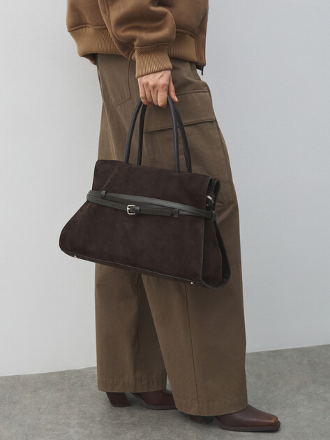 Женский тоут MAISON DAVID, Артикул NELLY, темно-коричневый | 5009038. Ракурс 5