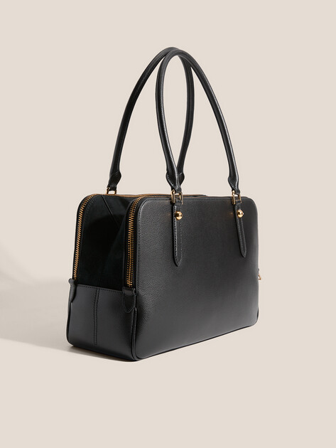 Женский тоут FURLA, Артикул FURLA GIULIA L BOSTON BAG, черный | 5009880. Ракурс 3