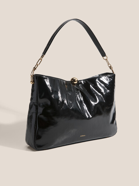 Женская сумка  FURLA, Артикул FURLA SFERA SOFT L SHOULDER BAG, черный | 5009884. Ракурс 3