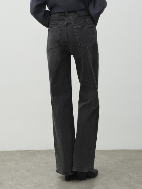 Женские широкие джинсы MAISON DAVID, Артикул SH-14, серый | 5010628. Ракурс 4 Женские широкие джинсы MAISON DAVID, Артикул SH-14, серый | 5010628. Ракурс 4