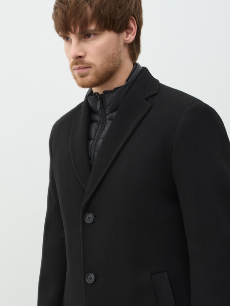 Мужское пальто с пуховым жилетом MAISON DAVID, Артикул ML-TX12006, черный | 5010844. Ракурс 3 Мужское пальто с пуховым жилетом MAISON DAVID, Артикул ML-TX12006, черный | 5010844. Ракурс 3