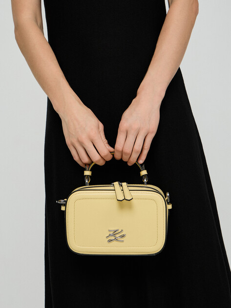 Женская сумка  KARL LAGERFELD k/autograph sm tph crossbody, Артикул B1W30269, бледно-желтый | 5012800. Ракурс 5