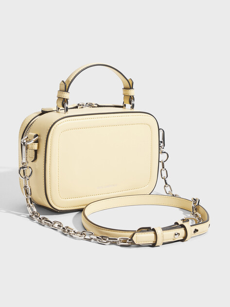 Женская сумка  KARL LAGERFELD k/autograph sm tph crossbody, Артикул B1W30269, бледно-желтый | 5012800. Ракурс 3