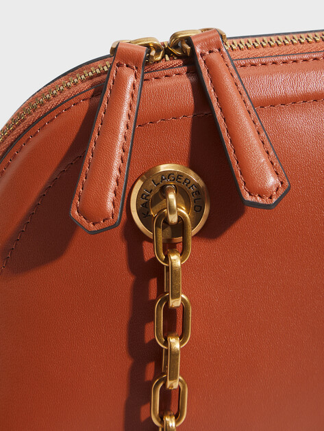 Женская сумка  KARL LAGERFELD k/autograph sm bowling shb, Артикул B2W30039, кирпичный | 5012823. Ракурс 2