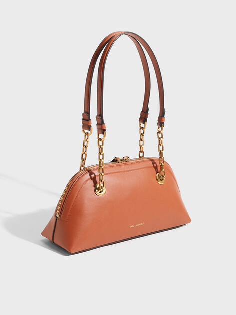 Женская сумка  KARL LAGERFELD k/autograph sm bowling shb, Артикул B2W30039, кирпичный | 5012823. Ракурс 3