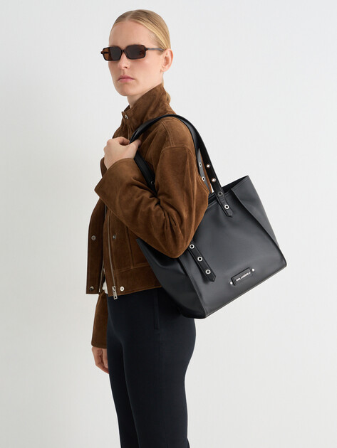 Женский тоут KARL LAGERFELD k/eyelets md tote, Артикул B2W30085, черный | 5012959. Ракурс 5