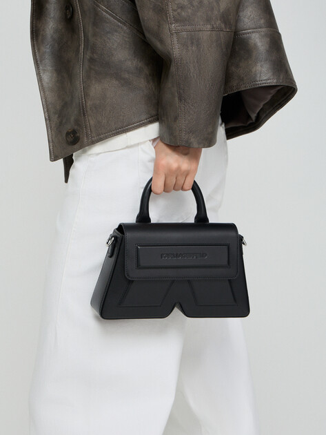 Женская сумка  KARL LAGERFELD ikon/k tph crossbody, Артикул B2W30261, черный | 5012977. Ракурс 5