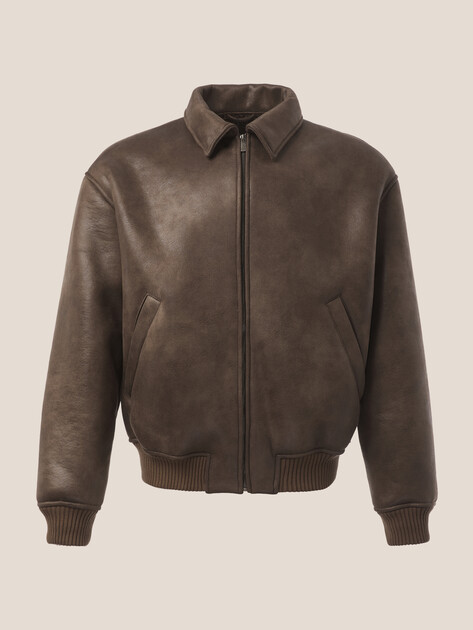 Мужская дубленка  MAISON DAVID, Артикул CONAN_SDF-WL, коричневый | 5012993. Ракурс 7