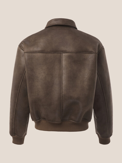 Мужская дубленка  MAISON DAVID, Артикул CONAN_SDF-WL, коричневый | 5012993. Ракурс 8