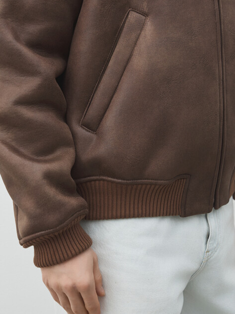 Мужская дубленка  MAISON DAVID, Артикул CONAN_SDF-WL, коричневый | 5012993. Ракурс 3