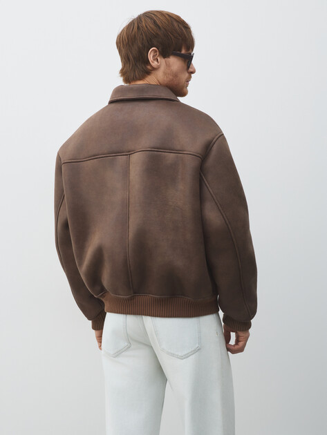 Мужская дубленка  MAISON DAVID, Артикул CONAN_SDF-WL, коричневый | 5012993. Ракурс 4