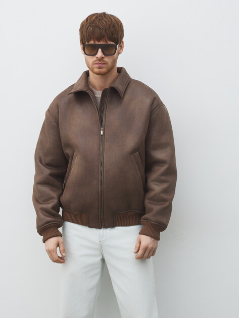 Мужская дубленка  MAISON DAVID, Артикул CONAN_SDF-WL, коричневый | 5012993. Ракурс 5