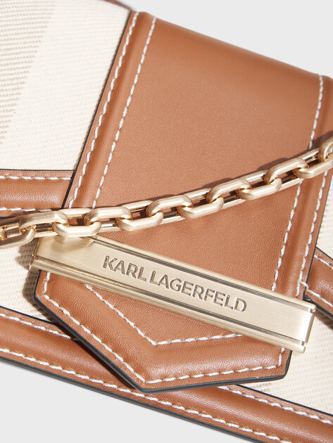 Женская сумка  KARL LAGERFELD k/nova sm cb herr canvas, Артикул B2W30232, светло-коричневый | 5013360. Ракурс 2