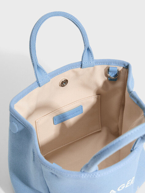 Женская сумка  KARL LAGERFELD k/rsg conv. trapeze mini shp, Артикул B2W50003, голубой | 5014328. Ракурс 4