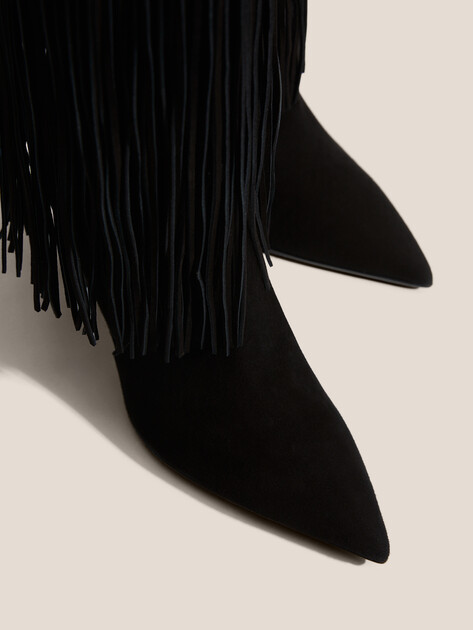 Женские сапоги LORIBLU STIVALE TUBO FRANGE GAMB. ARCATO, Артикул YBSP18, черный | 5016971. Ракурс 3