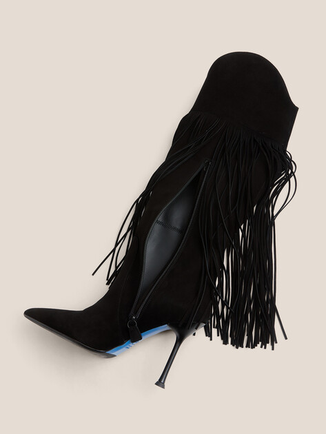 Женские сапоги LORIBLU STIVALE TUBO FRANGE GAMB. ARCATO, Артикул YBSP18, черный | 5016971. Ракурс 4