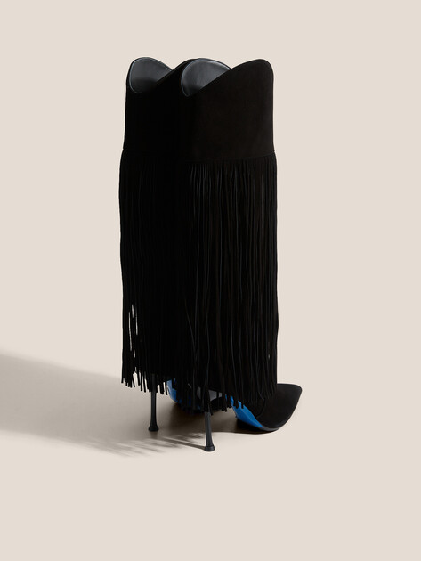 Женские сапоги LORIBLU STIVALE TUBO FRANGE GAMB. ARCATO, Артикул YBSP18, черный | 5016971. Ракурс 5