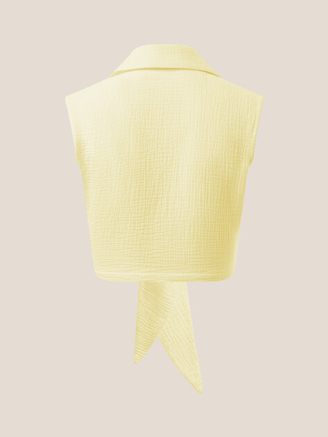 Топ из муслина MAISON DAVID, Артикул BLN928-1, сливочный | 5016972. Ракурс 7