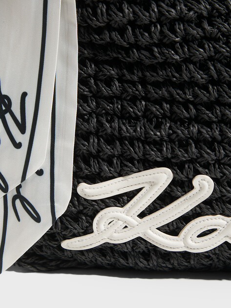 Женская сумка  KARL LAGERFELD k/signature scarf beach bag, Артикул B2W46073, черный | 5017295. Ракурс 2