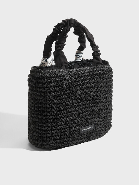 Женская сумка  KARL LAGERFELD k/signature scarf beach bag, Артикул B2W46073, черный | 5017295. Ракурс 3