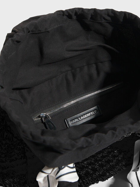 Женская сумка  KARL LAGERFELD k/signature scarf beach bag, Артикул B2W46073, черный | 5017295. Ракурс 4