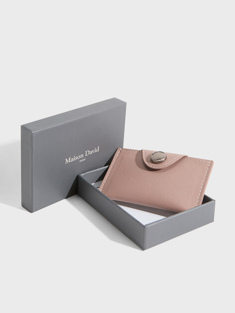 Женский картхолдер MAISON DAVID, Артикул CLEMENCE, пыльно-розовый | 5019108. Ракурс 4