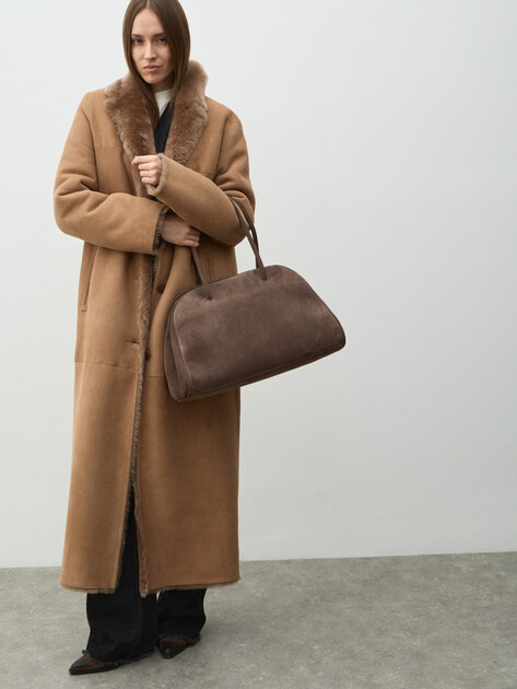 Женский тоут MAISON DAVID, Артикул JEANNE MAXI, пыльно-коричневый | 5020138. Ракурс 5