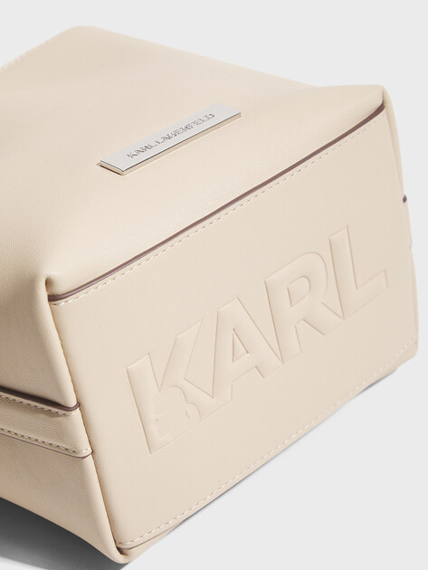 Женская сумка  KARL LAGERFELD ikon smooth outline sm bucket, Артикул B2W30244, светло-бежевый | 5020475. Ракурс 2