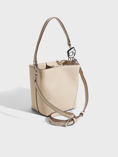 Женская сумка  KARL LAGERFELD ikon smooth outline sm bucket, Артикул B2W30244, светло-бежевый | 5020475. Ракурс 3