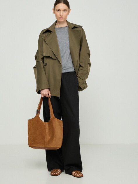 Женский шоппер COCCINELLE HANDBAG SUEDE LEATHER/GRAINED, Артикул E1 THE 11 02 01, коричневый | 5021345. Ракурс 5 Женский шоппер COCCINELLE HANDBAG SUEDE LEATHER/GRAINED, Артикул E1 THE 11 02 01, коричневый | 5021345. Ракурс 5