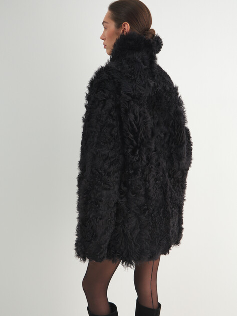Женская дубленка  LUMIQUE, Артикул LUM W25-010, черный | 5033090. Ракурс 4