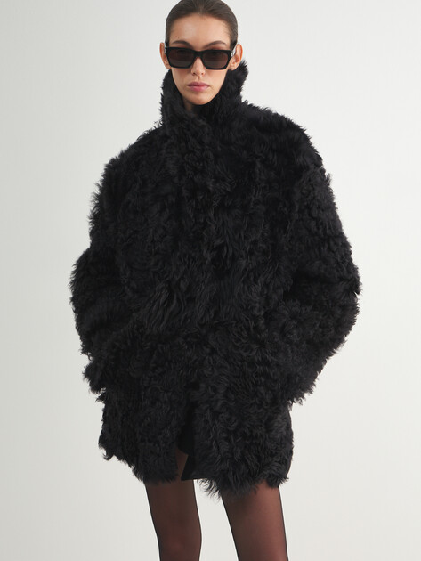 Женская дубленка  LUMIQUE, Артикул LUM W25-010, черный | 5033090. Ракурс 5