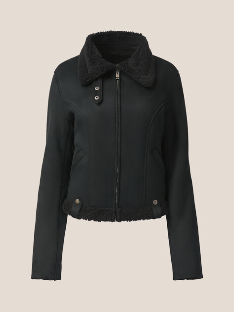 Женская дубленка  LUMIQUE, Артикул LUM W25-009F_WS, черный | 5033096. Ракурс 7